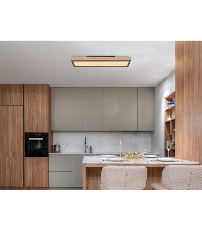Doro 60x15cm Flush Ceiling Light Graphite LED 3000K-6