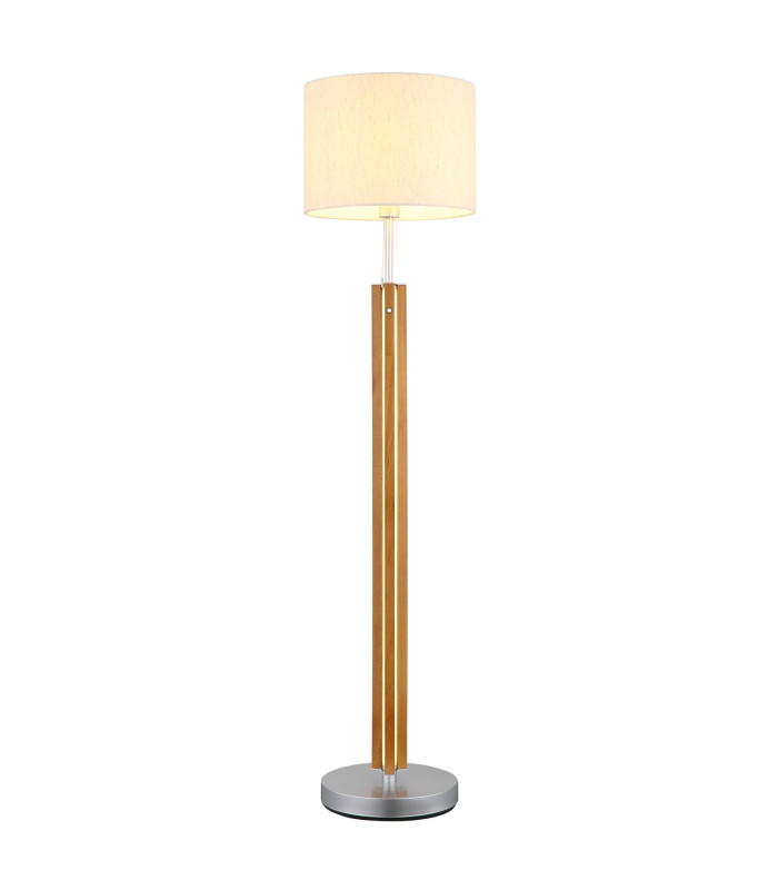 Taugus Floor Lamp with Shade Brown 1x E27-1