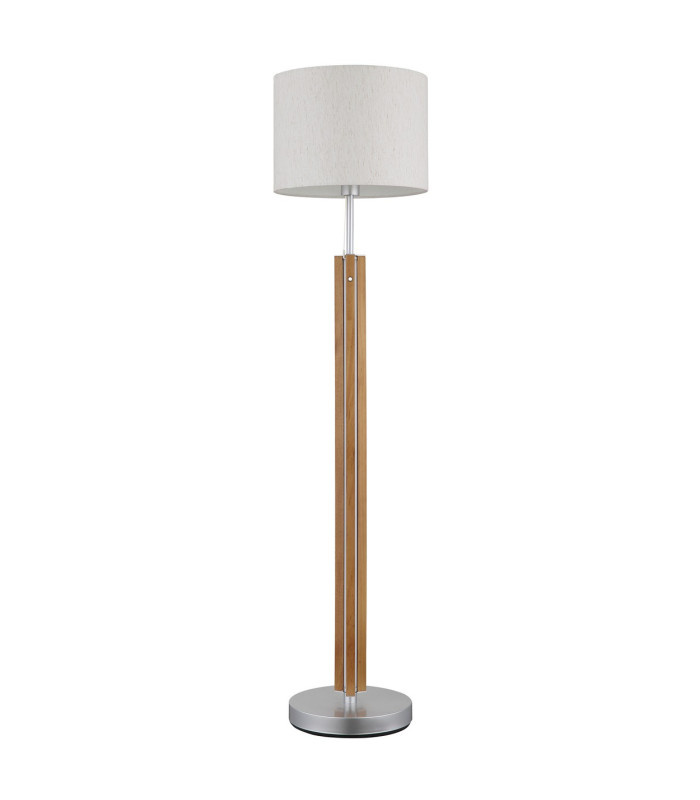 Taugus Floor Lamp with Shade Brown 1x E27-2