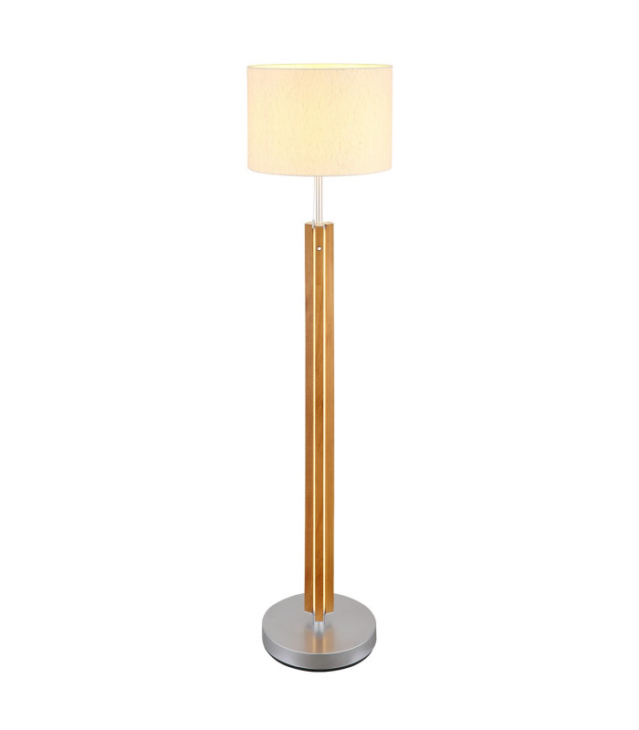 Taugus Floor Lamp with Shade Brown 1x E27-3