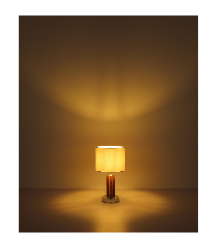 Taugus Floor Lamp with Shade Brown 1x E27-10