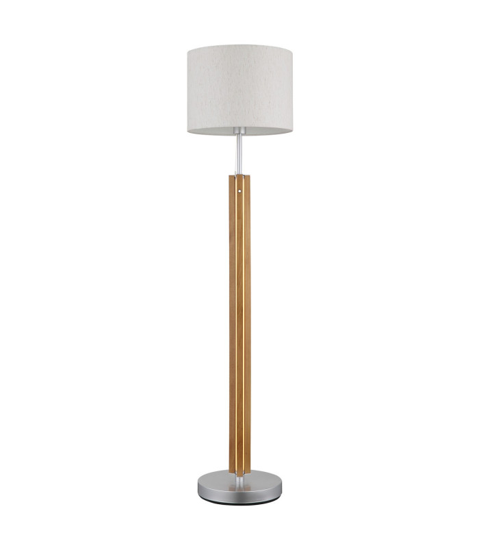 Taugus Floor Lamp with Shade Brown 1x E27-13