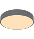 Tartarus Flush Ceiling Light Graphite LED Dimmable 3000K Remote Control