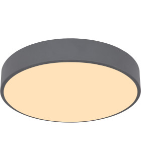 Tartarus Flush Ceiling Light Graphite LED Dimmable 3000K Remote Control