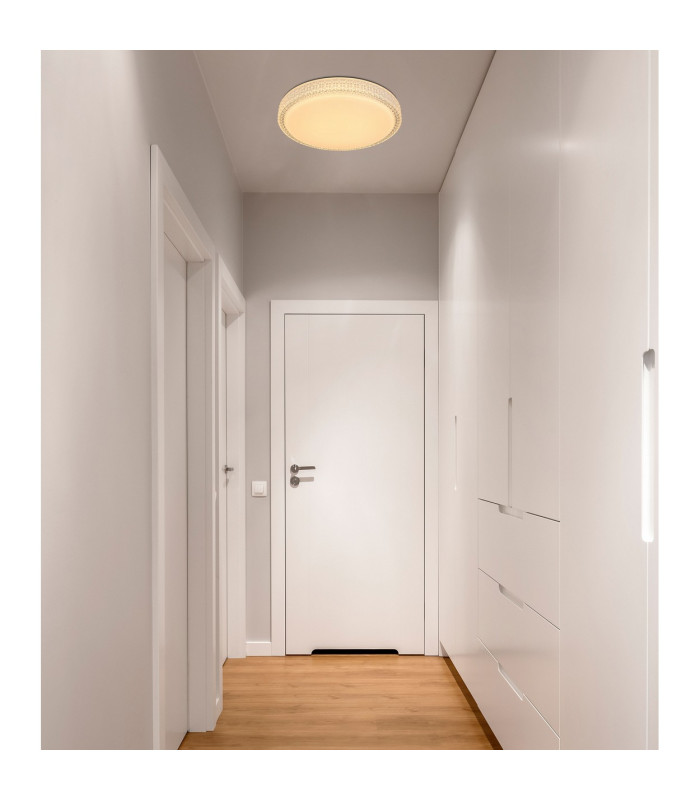 Ovi Decorative Flush Ceiling Light White LED 2700-6500K-7