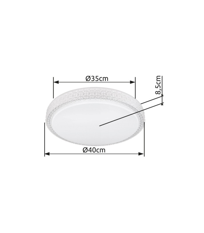 Ovi Decorative Flush Ceiling Light White LED 2700-6500K-10