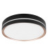 Manni 38.5cm Integrated LED Semi Flush Ceiling Light Black LED Dimmable 2700-6500K Remote Control-2