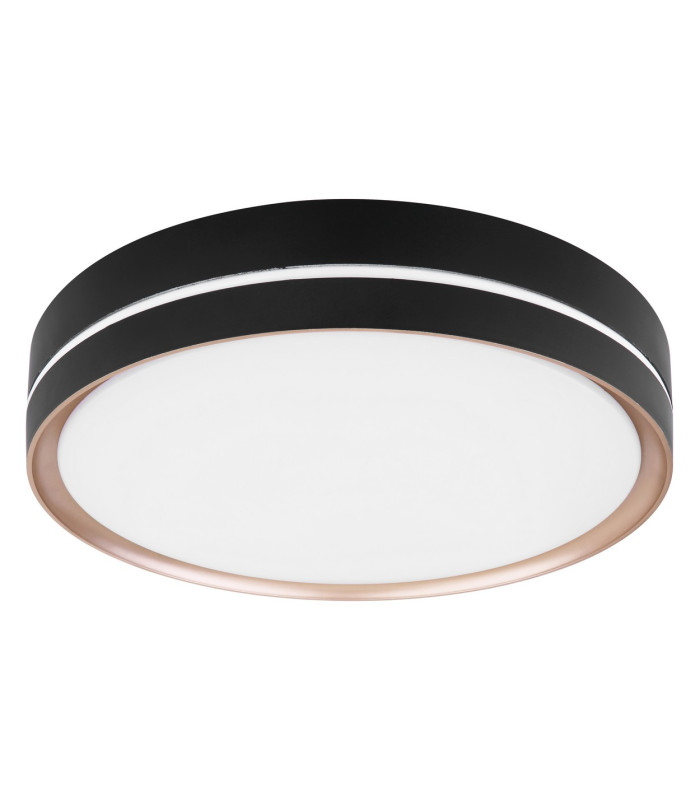 Manni 38.5cm Integrated LED Semi Flush Ceiling Light Black LED Dimmable 2700-6500K Remote Control-2