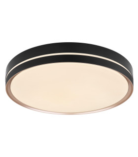 Manni 48.5cm Integrated LED Semi Flush Ceiling Light Black LED Dimmable 2700-6500K Remote Control-1