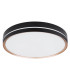Manni 48.5cm Integrated LED Semi Flush Ceiling Light Black LED Dimmable 2700-6500K Remote Control-2