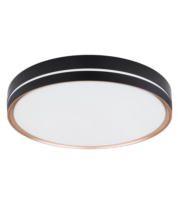 Manni 48.5cm Integrated LED Semi Flush Ceiling Light Black LED Dimmable 2700-6500K Remote Control-2