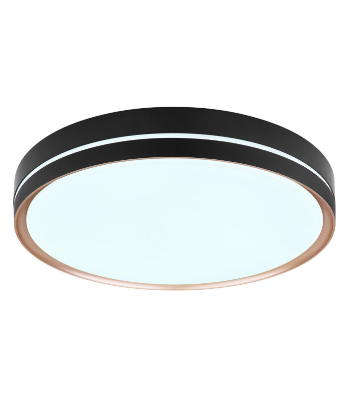Manni 48.5cm Integrated LED Semi Flush Ceiling Light Black LED Dimmable 2700-6500K Remote Control-7