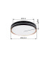 Manni 48.5cm Integrated LED Semi Flush Ceiling Light Black LED Dimmable 2700-6500K Remote Control-11