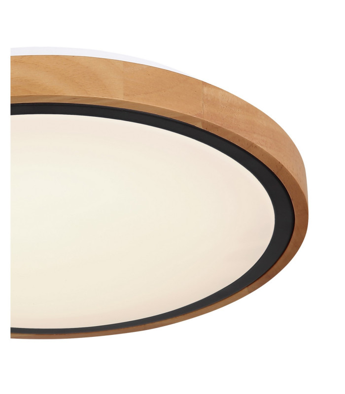Bruno 31cm Outdoor Decorative Flush Matt Black LED 3000-6000K-4