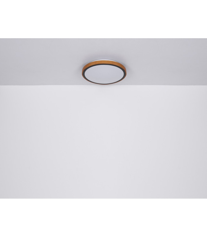Bruno 31cm Outdoor Decorative Flush Matt Black LED 3000-6000K-9