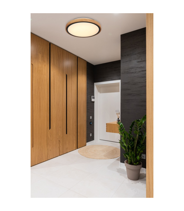 Bruno 31cm Outdoor Decorative Flush Matt Black LED 3000-6000K-10
