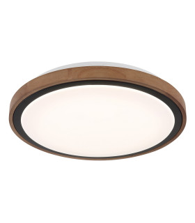 Bruno 36cm Integrated LED Semi Flush Ceiling Light Matt Black LED 3000-6000K-1