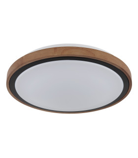 Bruno 36cm Integrated LED Semi Flush Ceiling Light Matt Black LED 3000-6000K-2
