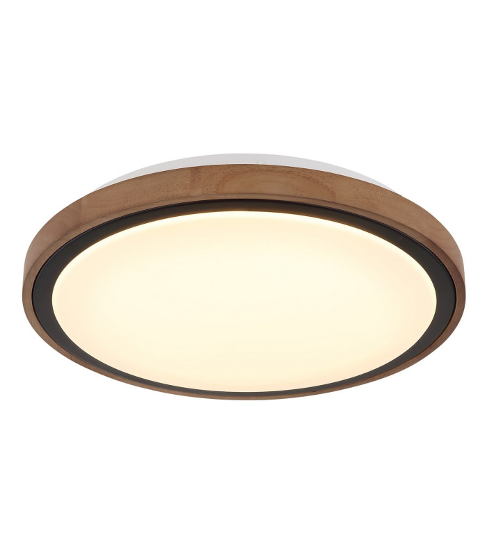 Bruno 36cm Integrated LED Semi Flush Ceiling Light Matt Black LED 3000-6000K-5