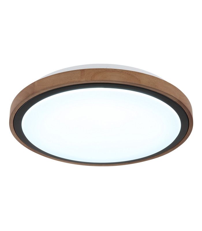 Bruno 36cm Integrated LED Semi Flush Ceiling Light Matt Black LED 3000-6000K-6