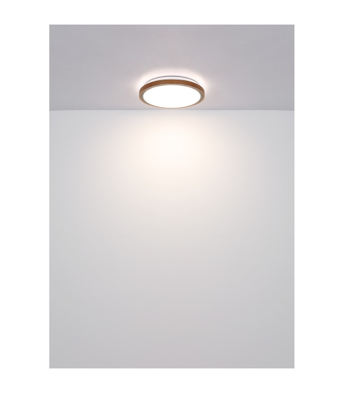 Bruno 36cm Integrated LED Semi Flush Ceiling Light Matt Black LED 3000-6000K-8