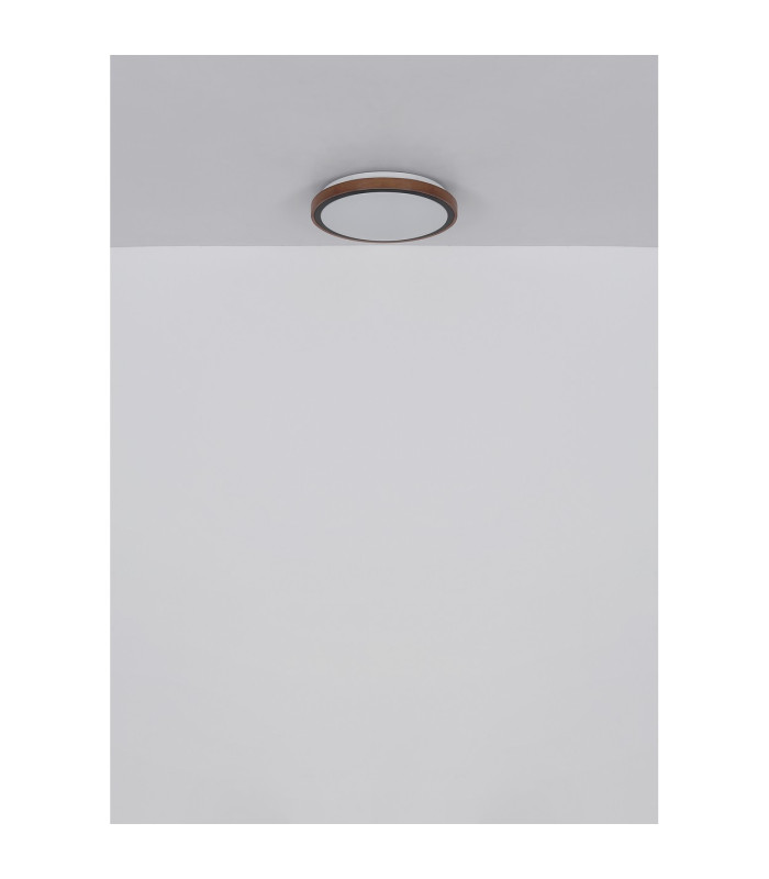 Bruno 36cm Integrated LED Semi Flush Ceiling Light Matt Black LED 3000-6000K-9