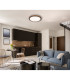 Bruno 36cm Integrated LED Semi Flush Ceiling Light Matt Black LED 3000-6000K-10