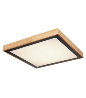 Bruno 39cm Integrated LED Semi Flush Ceiling Light Matt Black LED 3000-6000K-1