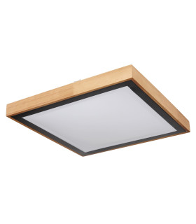 Bruno 39cm Integrated LED Semi Flush Ceiling Light Matt Black LED 3000-6000K-2
