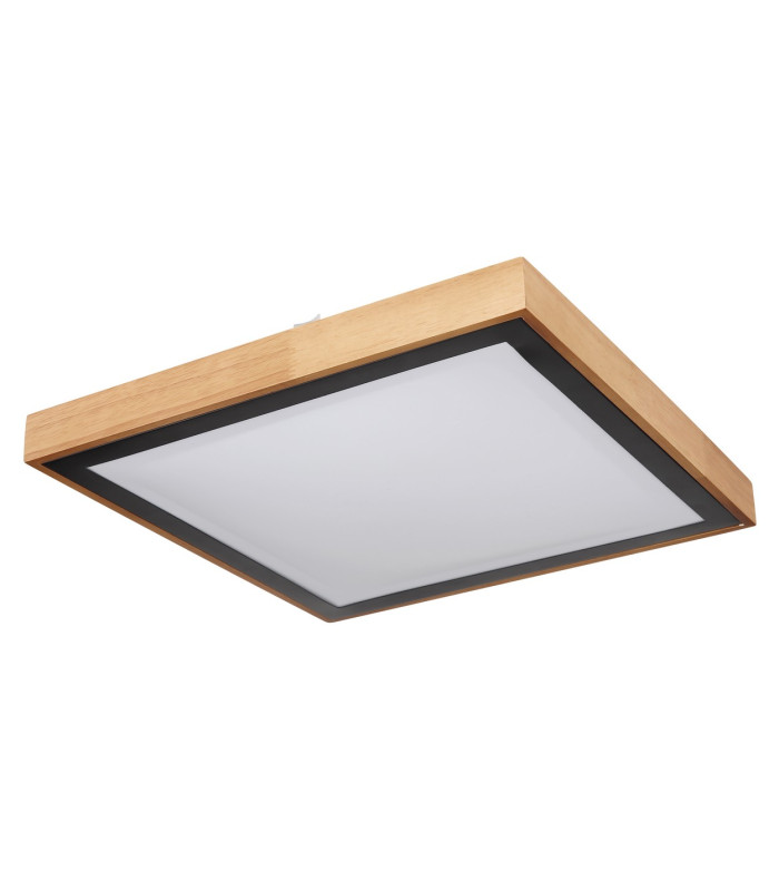 Bruno 39cm Integrated LED Semi Flush Ceiling Light Matt Black LED 3000-6000K-2