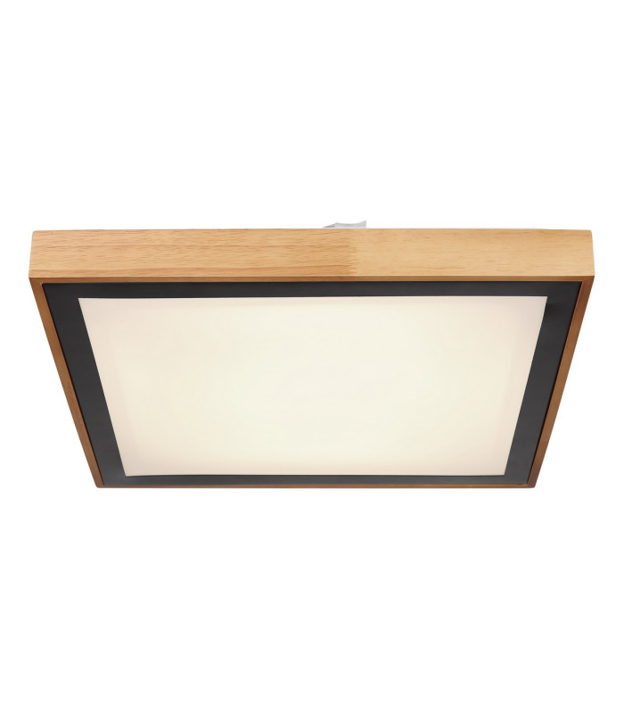 Bruno 39cm Integrated LED Semi Flush Ceiling Light Matt Black LED 3000-6000K-3