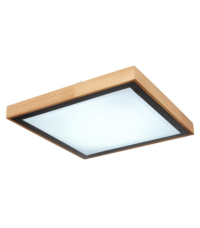 Bruno 39cm Integrated LED Semi Flush Ceiling Light Matt Black LED 3000-6000K-8