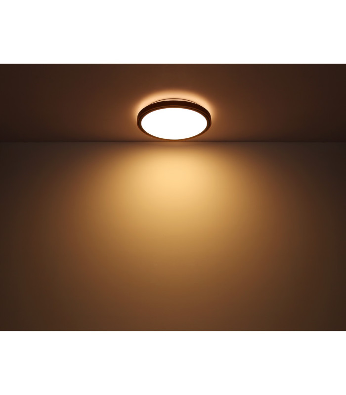 Bruno 39cm Integrated LED Semi Flush Ceiling Light Matt Black LED 3000-6000K-9
