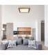 Bruno 39cm Integrated LED Semi Flush Ceiling Light Matt Black LED 3000-6000K-12