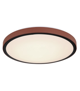Sammi 42cm Integrated LED Semi Flush Ceiling Light White Brown LED 3000-6000K-1