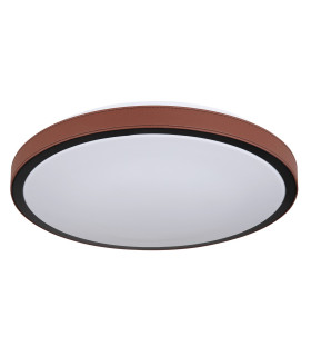 Sammi 42cm Integrated LED Semi Flush Ceiling Light White Brown LED 3000-6000K-2