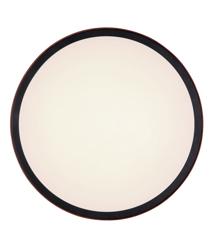 Sammi 42cm Integrated LED Semi Flush Ceiling Light White Brown LED 3000-6000K-3