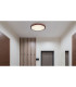 Sammi 42cm Integrated LED Semi Flush Ceiling Light White Brown LED 3000-6000K-10