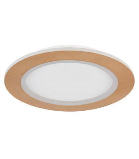 Clay 40cm Integrated LED Semi Flush Ceiling Light White LED 2700-6500K-2