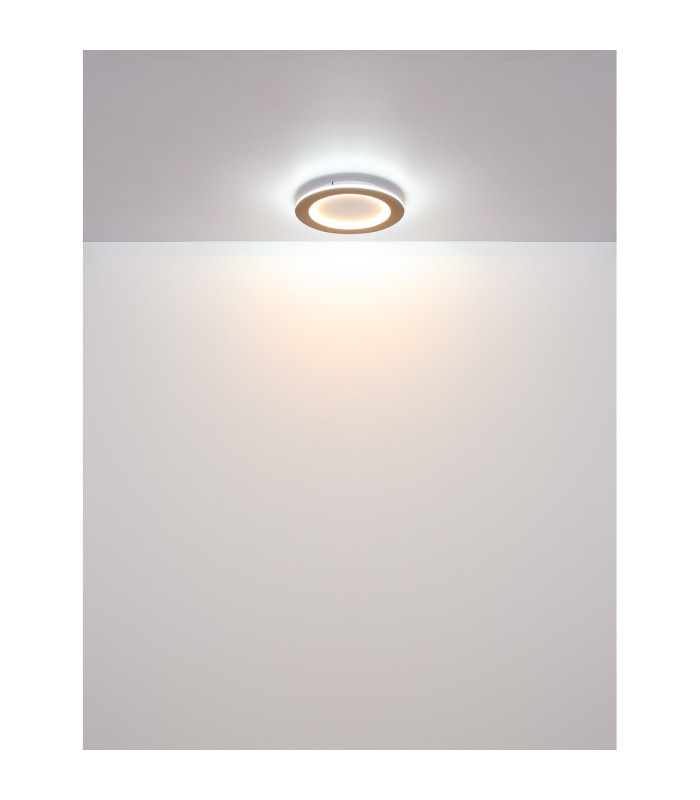 Clay 40cm Integrated LED Semi Flush Ceiling Light White LED 2700-6500K-5
