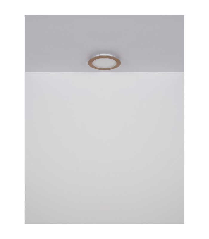 Clay 40cm Integrated LED Semi Flush Ceiling Light White LED 2700-6500K-6