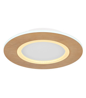 Clay 30cm Integrated LED Semi Flush Ceiling Light White LED 2700-6500K-1