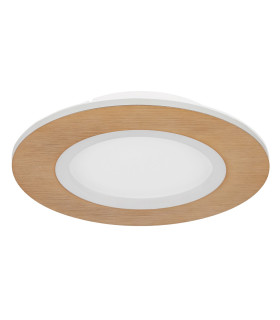 Clay 30cm Integrated LED Semi Flush Ceiling Light White LED 2700-6500K-2