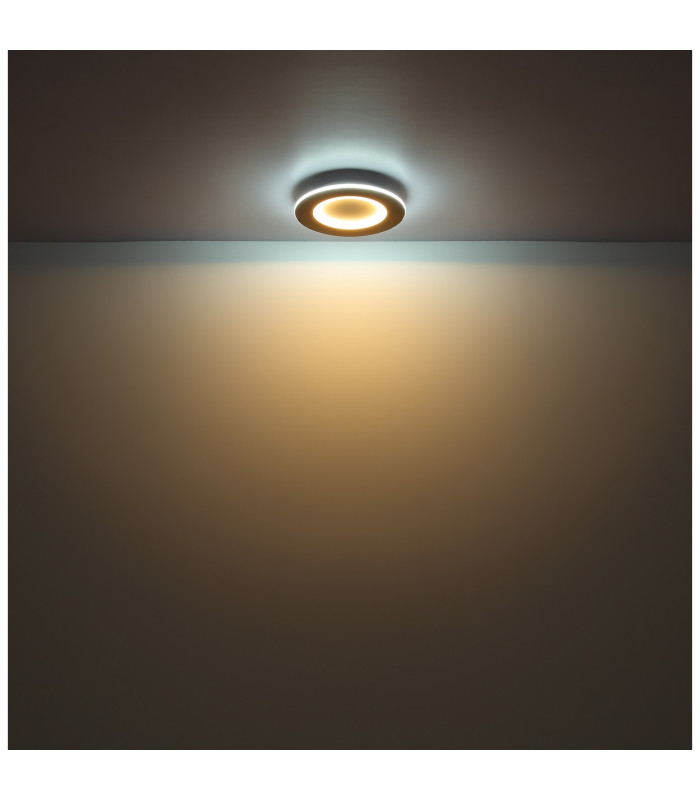 Clay 30cm Integrated LED Semi Flush Ceiling Light White LED 2700-6500K-4