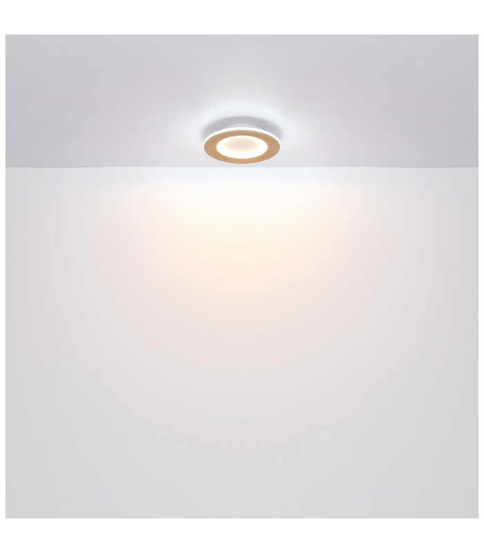 Clay 30cm Integrated LED Semi Flush Ceiling Light White LED 2700-6500K-5