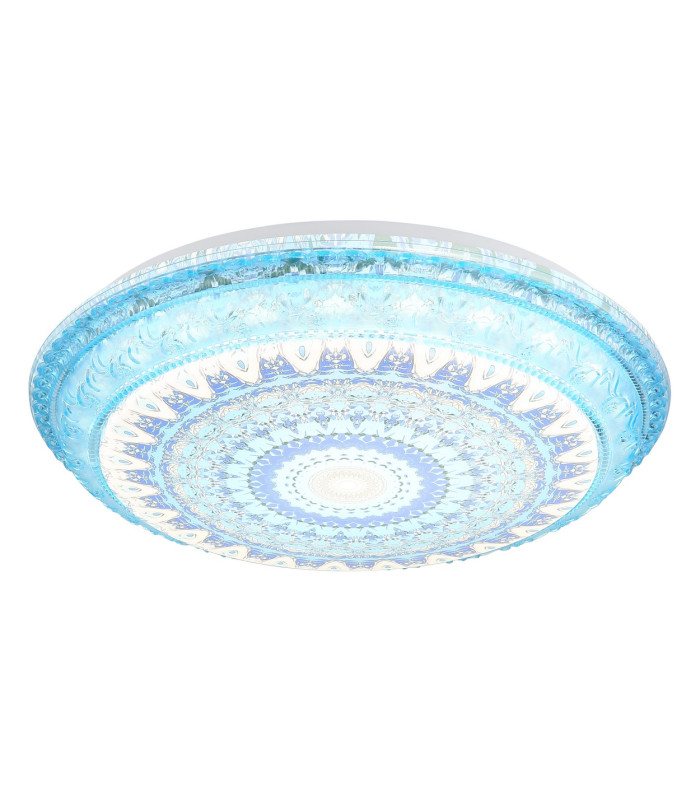 Lazaro Integrated LED Semi Flush Ceiling Light Blue Matt LED 2700-6000K-1
