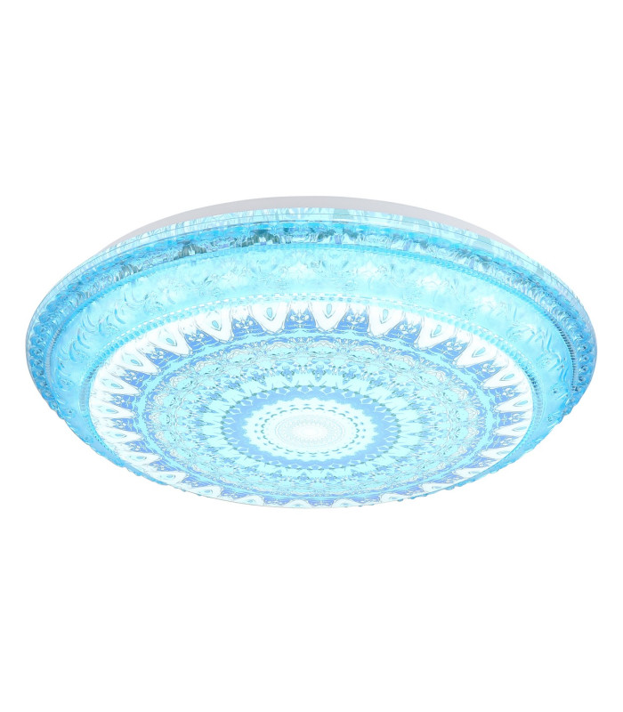 Lazaro Integrated LED Semi Flush Ceiling Light Blue Matt LED 2700-6000K-5