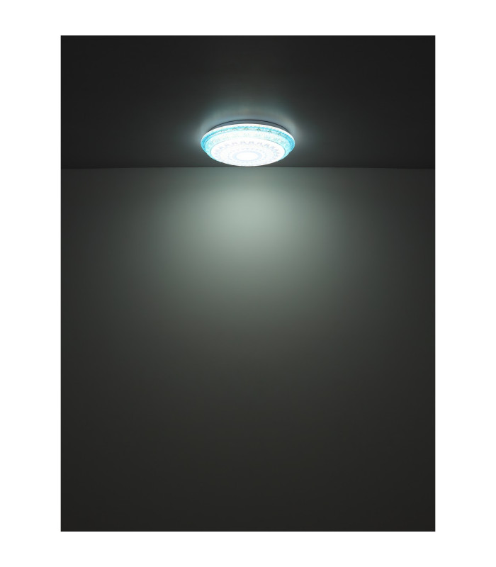 Lazaro Integrated LED Semi Flush Ceiling Light Blue Matt LED 2700-6000K-7