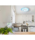 Lazaro Integrated LED Semi Flush Ceiling Light Blue Matt LED 2700-6000K-10