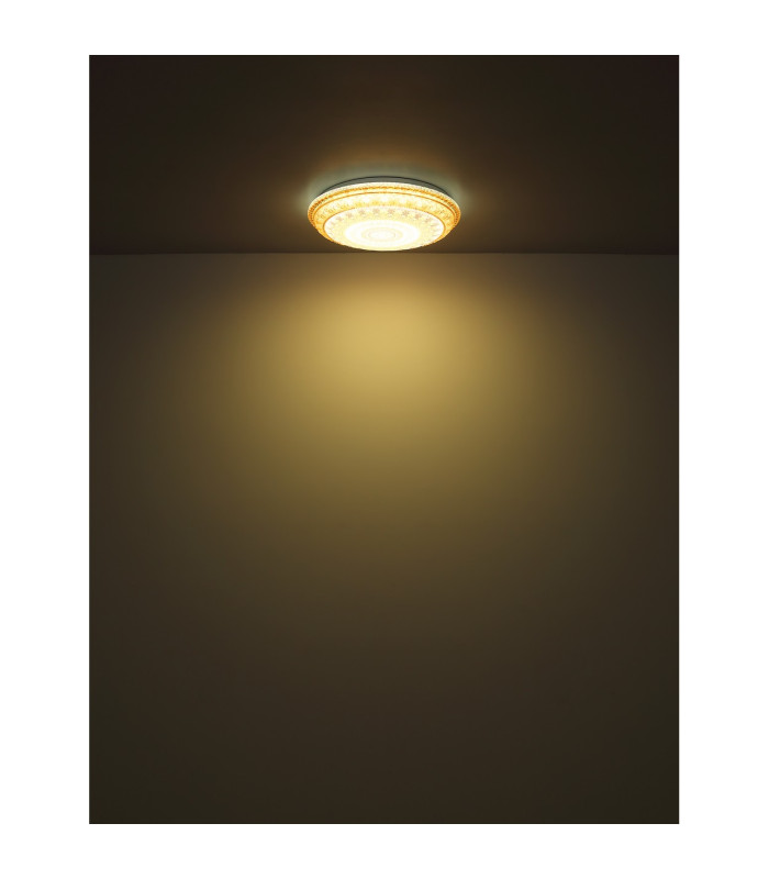 Lazaro Integrated LED Semi Flush Ceiling Light Amber LED 2700-6000K-7